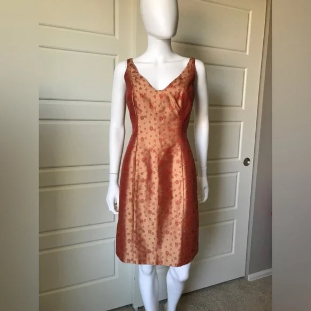 Tahari 100% Silk Brocade Dress Size 8